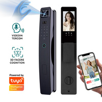 Cerradura Inteligente para Puerta de Madera con Certificación IP65, WiFi, Reconocimiento Facial 3D, Huella Dactilar, Pantalla Grande, Videoportero, Almacenamiento en la Nube