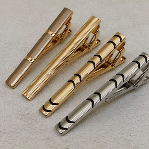 Pince à cravate de luxe en cuivre durable, idéale pour le bureau, souvenirs pour invités de <span class=keywords><strong>mariage</strong></span>, pinces électroplaquées, convient aux costumes pour hommes, articles cadeaux Fête des Pères - Product Image 1