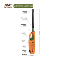 MK Personnalisation Briquets électroniques coupe-vent rouges Logo personnalisé Allume-cigare Cricket Manchon torche Briquet plasma Bbq