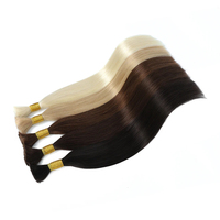 Blonde vierge 100% non transformée russe Remy cuticule crue alignée Double dessiné Extensions de cheveux humains naturels approvisionnement en vrac