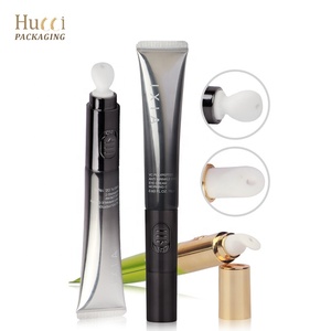 Tube d'emballage de luxe vide personnalisé D19 10ml-25ml doré pour sérum et crème contour des yeux avec applicateur en céramique à vibration - Product Image 2