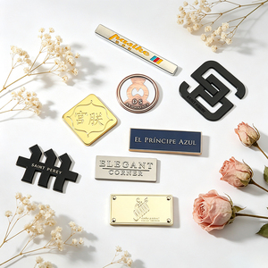 Wholesale Custom Engraved Metal Brand <b>Name</b> <b>Tag</b> Personalized Embossed Metal Logo Label for Clothing Scarves Shoe Garment - Product Image 1