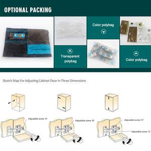 Charnière de meuble dissimulée à fermeture douce <span class=keywords><strong>Nisko</strong></span>, écologique, à recouvrement total, 35 mm, plaque à clipser en fer, accessoires de mobilier, école - Product Image 4
