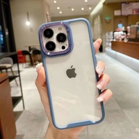 Protection d'objectif photo électroplaquée, nouvelle arrivée, coque transparente en PC pour iPhone 11 12 13 14 15 16 17 18 Pro Max