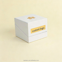 Boîte à couvercle rigide de luxe blanche personnalisée pour porte-bougie parfumée et emballage cadeau de crème pour le visage haut de gamme, vente en gros