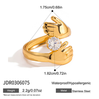 Bague Serpent Ouverte Haut de Gamme Tendance en Acier Inoxydable Plaqué Or avec Motif Pierre Naturelle pour Femme – Idéale pour le Quotidien