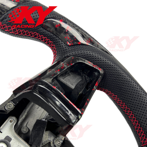 Volant sport personnalisé en fibre de carbone forgée avec LED et indicateur de régime pour Cadillac CTS CTSV Coupé SRX VVT 2008-2014 - Product Image 3