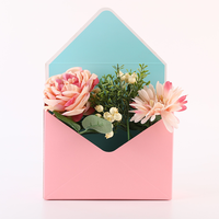 Emballage de cadeau d'anniversaire de saint-valentin, enveloppe pliante avec logo personnalisé, décoration créative de boîte de papier de fleur de mariage