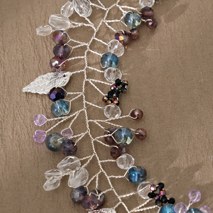 Xiuhe <b>Dress</b> Pearl Handmade Beaded Bridal Wedding <b>Dress</b> <b>Hair</b> Accessories 1PC European American Exquisite Colored Diamond - Product Image 6