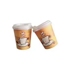 Tek kullanımlık sıcak kahve kağıt bardak çoklu renk 12oz/16oz/20oz kraft el işi kağıdı özel Logo çay bardağı çift duvar içecek