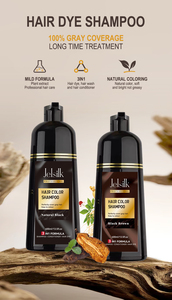 Crema Colorante per Capelli <span class=keywords><strong>Marrone</strong></span> Scuro al Ginseng Erboristico Semi-Permanente 3-in-1 Nutriente Riparatore ad Azione Rapida Senza Ammoniaca Lunga Durata - Product Image 3