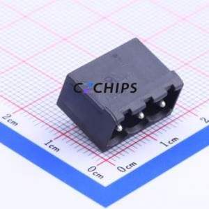 31330103 Plug-in Terminal Block Bent Lead Through Hole,P=5mm Connector Board-to-Board / Socket - Closed 1x3P 5mm Black - Product Image 1