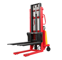 Nouveau transpalette semi-électrique rechargeable du fournisseur chinois du Jiangsu, élévateur à fourche, levée 3m, 1100mm, 1 tonne, pneus pleins, électrique latéral