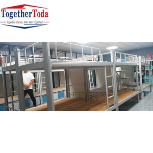 Litera de cubierta doble barata de metal resistente al por mayor para adultos, litera de acero escolar, camas de dormitorio - Product Image 2