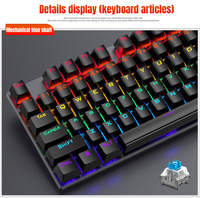 Clavier et souris de jeu mécaniques filaires FV-Q609, combo avec interrupteurs bleus, clavier RGB 104 touches, souris optique, ensemble pour joueur PC