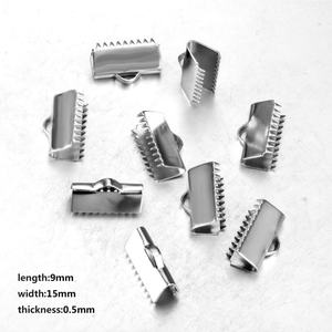 อะซอน แฟชั่น 9*15 มม. 100 ชิ้น/ล็อต ปลายสายเงินสำหรับทำสร้อยคอ สร้อยข้อมือ อุปกรณ์ทำเครื่องประดับ DIY - Product Image 2