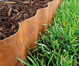 Bord de pelouse en acier <span class=keywords><strong>Corten</strong></span> avec traitement de rouille, prix de vente entier pour décoration de pelouse de jardin - Product Image 2