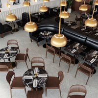 Meuble de salle à manger ronde en marbre, table de restaurant en pierre