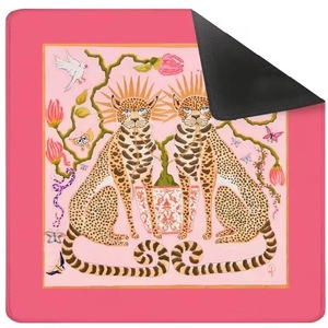 Tapete de Mahjong con Diseño de Guepardo Exótico Rosa de 31.5 Pulgadas, Impermeable, de Mutispandex, con Reverso de Goma Antideslizante y Silencioso para Noches de Juego en Familia - Product Image 1