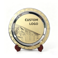 Logo personnalisé gravé en émail, en relief 2D 3D, pour récompenses d'anniversaire, cadeaux d'entreprise sportifs, souvenirs, plaque en métal argenté brossé