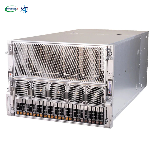 Supermicro AS 8125GS TNHR 8U GPU Server Supports HGX H100 H200 8GPU with NVSwitch 24 DIMM Slots H13 8U HGX GPU Server