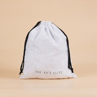 Pochette de rangement en tissu de coton mousseline écologique et fine, personnalisable, pour vêtements, avec cordon de serrage, sac anti-poussière pour emballage de vêtements