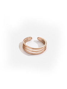 Stainless Steel Triple C-shaped Toe <b>Ring</b> for Women Girl 18K Gold Plated Jewelry Adjustable Open Tail <b>Stacking</b> <b>Rings</b> Summer Beach - Product Image 3