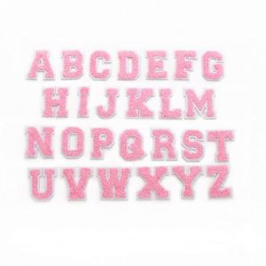 Factory Sale Iron on 5cm White Edge Colorful Embroidered Chenille Letter Patches - Product Image 6