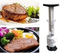 Injecteur de viande de marinade en acier inoxydable, injecteur d'attendrisseur de marinade seringue à saveur d'aiguille cuisson viande volaille dinde poulet