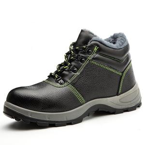 Chaussures de sécurité mi-montantes à embout d'acier, en cuir PU gaufré respirant, protection individuelle avec semelle EVA - Product Image 2