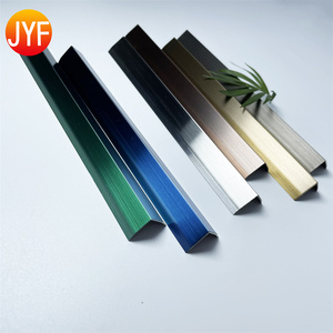 Profilés de carrelage EL097, garnitures décoratives en acier inoxydable pour carrelage, <span class=keywords><strong>coins</strong></span>, haute qualité, échantillon gratuit, angle en métal en forme de L pour carrelage mural - Product Image 1