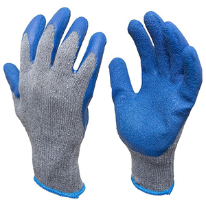 Importación de Corea personalizado impreso trabajo seguridad 10G algodón Shell arrugas látex Palma recubierto mano guantes Pakistán precio - Product Image 2