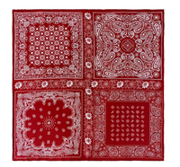 Op maat gemaakte multifunctionele modieuze retro paisley polyester vierkante sjaal voor dagelijks gebruik, decoratieve neksjaal