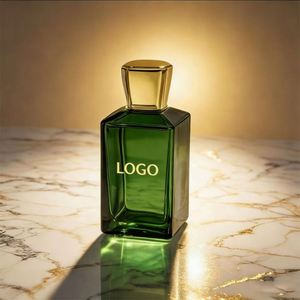 Elegant Clear Green Glass Perfume Bottle <b>Empty</b> Glass Perfume Bottles 100ml Rectangle Perfume Bottles With <b>Box</b> Packaging - Product Image 2