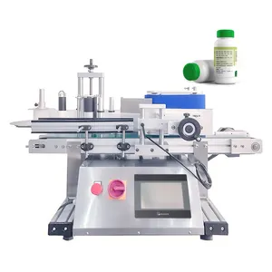 Ym400 tự động Máy tính để bàn Jar nhựa có thể chai bọc xung quanh labeler Máy dán nhãn với cho ăn Bàn xoay và thu thập turnt