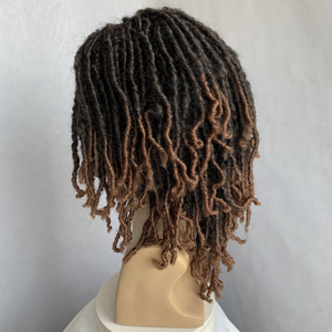 Peluca Corta Trenzada Afro <span class=keywords><strong>para</strong></span> Hombre Joven, Estilo Rastas, de Fibra Sintética, Transpirable, con Capas, Rizos Sintéticos, Resistente al Calor, de Ganchillo - Product Image 3