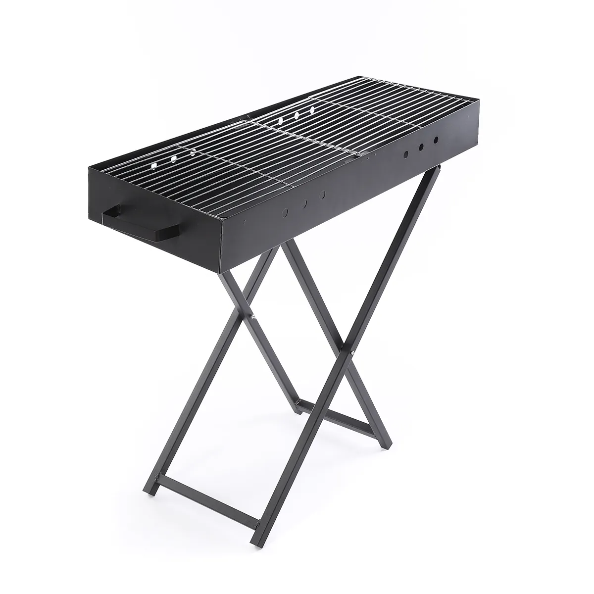 Portable 3-5 Person Stand Stainless Steel Folding Outdoor Camping BBQ Grill Gas-Fueled Foldable Charcoal Grill for Easy Taking
