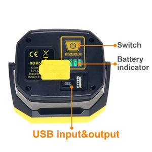 Lampe de travail LED COB 10W <span class=keywords><strong>600</strong></span> lumens, réglable à 360 degrés, indice de protection IP33, avec poche pour support - Product Image 3