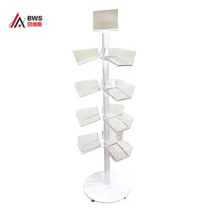 Floor Standing Movable Grab & Go Display Stand with Acrylic Holder