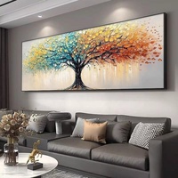 Peinture à l'huile sur toile représentant un arbre à argent en grès peint à la main et pulvérisé - Village de peinture à l'huile de Dafen, art mural décoratif pour salon
