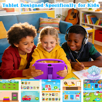 Tablet Android 12 7 Inci untuk Anak-Anak 2GB+32GB MTK Quad Core Baterai 3000MAH Wi-Fi Resolusi 1024x600 USB Tipe-C Tahan Banting