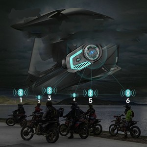 Appareil 2-en-1 pour moto/e-scooter combine enregistreur de casque, casque Bluetooth, enregistrement vidéo et interphone vocal - Product Image 6