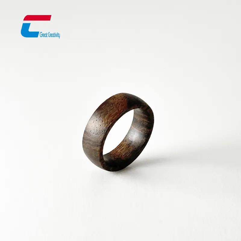 Anneau NFC en bois 13.56Mhz personnalisé Smart Wood Ntag 213 NFC Smart Ring