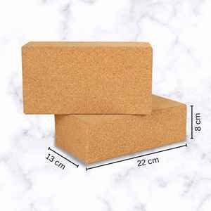 Bloque de yoga de corcho natural, ladrillo de yoga ligero para entrenamiento de yoga, estiramiento, equilibrio, flexibilidad, ejercicios de pilates - Product Image 3