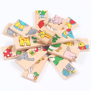 Jouets éducatifs en <span class=keywords><strong>bois</strong></span> pour enfants, puzzle en forme de chaîne d'<span class=keywords><strong>animaux</strong></span>, jouets d'entraînement cérébral pour enfants - Product Image 3