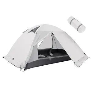 Outdoor 2 Persone Asta In Alluminio Stabile Doppio Strato Sole Riparo Portatile Impermeabile Trekking <span class=keywords><strong>Tenda</strong></span> Da Campeggio - Product Image 1