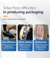 Portable petite boîte manuelle Carton autocollant étiquette auto-adhésive Angle droit coin étiquette étiqueteuse semi-automatique prix