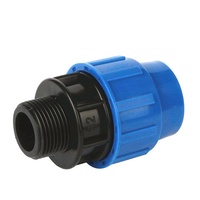 Matériel de plomberie Raccords De Compression PP En Plastique Raccords De Tuyauterie Adaptateur Mâle