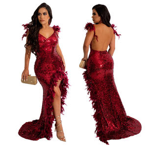 Sexy Lady Soirée 2022 Dîner Sequin Robes Femmes Paillettes Robe de Soirée - Product Image 2