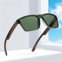Lunettes de soleil en bois personnalisées avec logo, verres polarisés, couleur de monture personnalisée, protection UV400, pour hommes